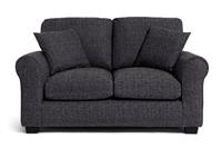 Argos Home Lisbon Fabric 2 Seater Sofa - Charcoal