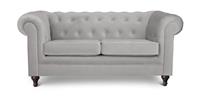 Habitat Chesterfield Velvet 2 Seater Sofa - Light Grey