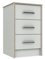 Ashdown 3 Drawer Bedside Table - White