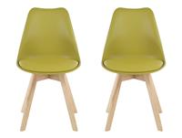 Habitat Jerry Pair of Dining Chair - Yellow