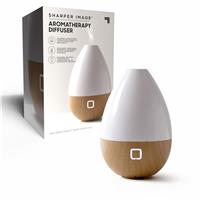 Sharper Image Aromatherapy Diffuser with USB Light - Wood