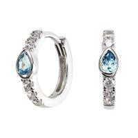 Revere Sterling Silver Cubic Zirconia Huggie Earrings Set