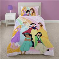 Disney Kids Princess Rainbow Pink Bedding Set - Single