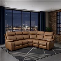 Aspire Kingsmere Leather Power Recliner Corner Sofa - Tan