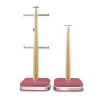 Swan Nordic 6 Cup Bamboo Towel Pole and Mug Tree - Fuchsia Rose