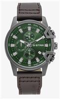 G Star Bend 3D Gun Men's Brown Leather Strap Watch