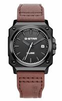 G Star Cube Men's Brown Leather Strap Watch