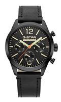 G Star Originals Multifunction Men's Black Leather Strap Watch