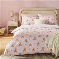 Argos Home Bear Hearts Lilac Bedding Set - Double