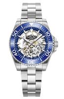 Roamer Premier Skeleton Men's Silver Stainless Steel Bracelet Watch Set