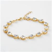 Revere Yellow Gold Plated 925 Sterling Silver Multi Crystals Bracelet