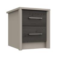 Lancaster 2 Drawer Bedside Table - Dark Grey