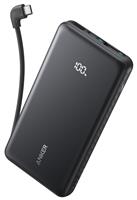 Anker Zolo 22.5W 10000mAh Portable Power Bank with Built-In USB-C Cable - Black