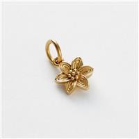 Revere Yellow Gold Plated 925 Sterling Silver Flower Charm