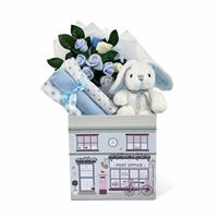 Babyblooms Personalised Little Blue Bunny And Baby Clothes Gift Hamper