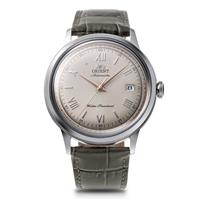Orient Bambino Men's Grey Leather Strap Watch