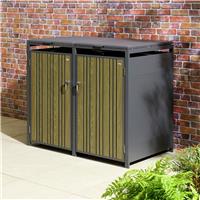 Rowlinson 480L Wimbledon Double Bin Store - Oak
