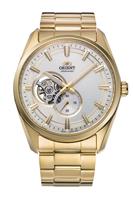 Orient Stretto Semi Skeleton Men's Gold Stainless Steel Bracelet Watch