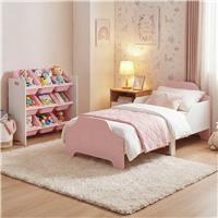 Liberty House Toys Kids Toddler Bed - White and Pink