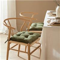 Yard Slub Cotton Lichen Seat Pad 2 Pack - 40x40cm