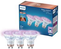 Philips WiZ GU10 4.7W Smart LED Bulb - Pack of 3