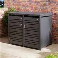 Rowlinson 480L Chelsea Double Bin Store - Anthracite