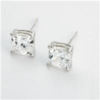 Revere 9ct White Gold Cushion Shaped Lab Grown Diamond Stud Earrings