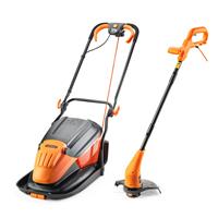LawnMaster 33cm 1700W Hover Lawnmower and 350W Grass Trimmer