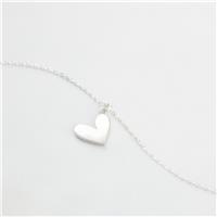 Revere 925 Sterling Silver Single Heart Pendant Necklace
