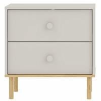 Argos Home Romie 2 Drawer Wide Bedside Table - Cashmere