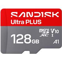 SanDisk Ultra PLUS 200MB/s microSDXC UHS-I Memory Card with Adaptor - 128GB
