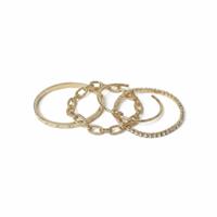 Liars & Lovers Gold Tone Chain and Bangle Wristwear Stack - Pack of 4