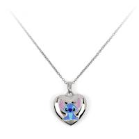 Disney Lilo & Stitch Silver Plated Heart Locket Necklace