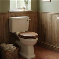 Aqualona Driftwood Moulded Wood Toilet Seat - Oak