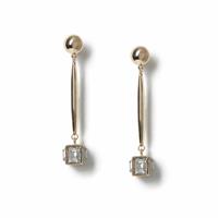 Freedom Gold Tone Glass Bead Drop Earrings