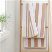Catherine Lansfield Reversible Stripe Jacquard Hand Towel - Natural