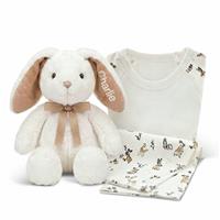 Babyblooms Personalised Little Beige Bunny And Baby Pyjamas Gift Set