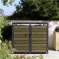 Rowlinson 480L Chelsea Double Bin Store - Oak