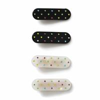 Freedom Black and Pearlescent Multicoloured Crystal Hair Clips
