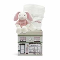 Babyblooms Personalised Little Bunny And Bathrobe Gift Hamper - Pink
