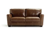 Habitat Milford Leather 3 Seater Sofa - Tan