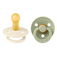 Bibs Pacifier Latex S1 Ivory Sage 2 Pack