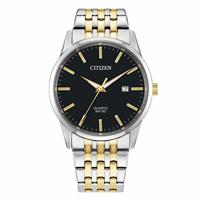 Citizen Men's Black Dial Two Tone Bracelet Watch