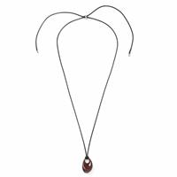 Freedom Burgundy Pendant Cord Necklace