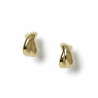 Freedom Gold Tone Stainless Steel Gold Twisted Stud Earrings