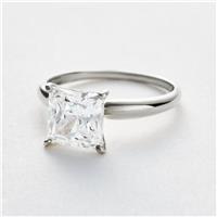 Revere Sterling Silver Square Cubic Zirconia Ring - Medium