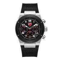 Ducati Chronograph Trailmaster Black Silicone Strap Watch