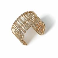 Freedom Bronze Tone Wire Chunky Cuff Bracelet
