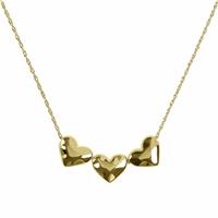 Radley 18ct Gold Plated Triple Hammered Heart Charm Necklace
