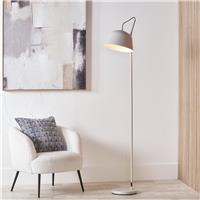 Pacific Amalie Steel Retro Statement Floor Lamp - Light Grey